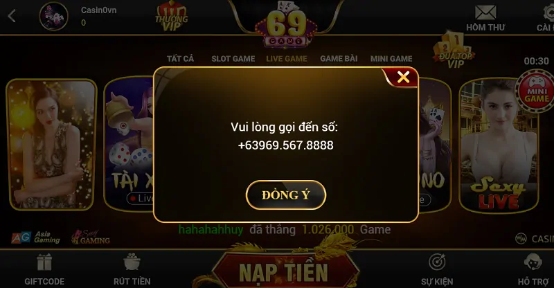 Dịch vụ CSKH chu đáo tại cổng game đổi thưởng Game69 Club