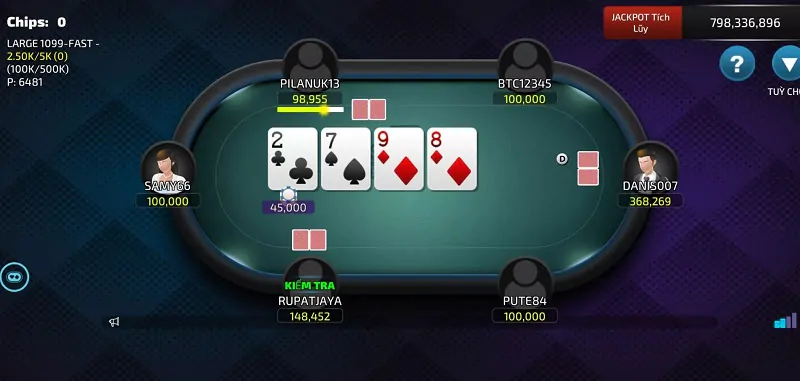 Chơi Poker trực tuyến