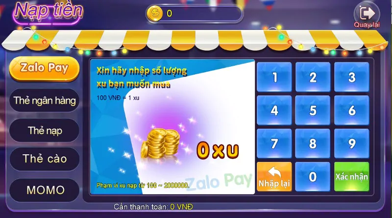 Nạp tiền BinGo Club