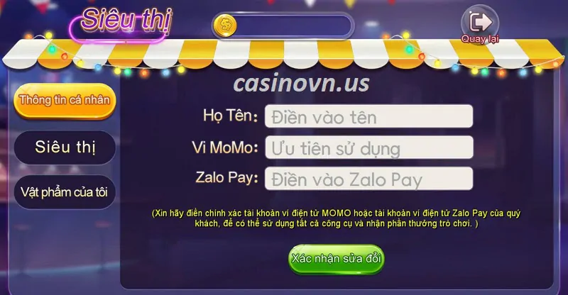 Rút tiền BinGo Club