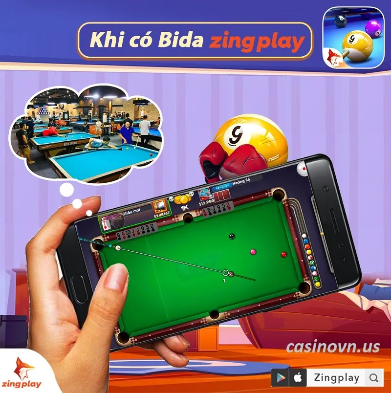 Giao diện Bida Zing Play