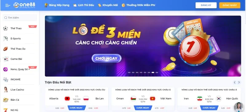 One88 – Nhà cái cá cược đỉnh cao hàng đầu Việt Nam