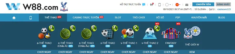 Cá cược thể thao W88