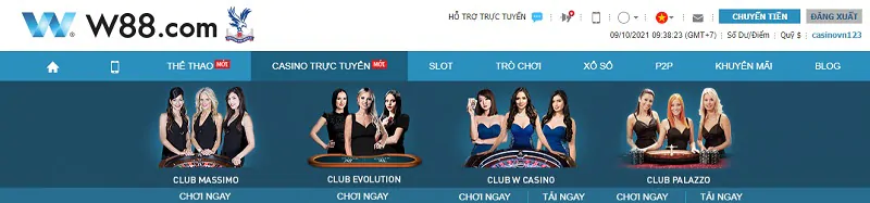 Nhà cung cấp Casino W88