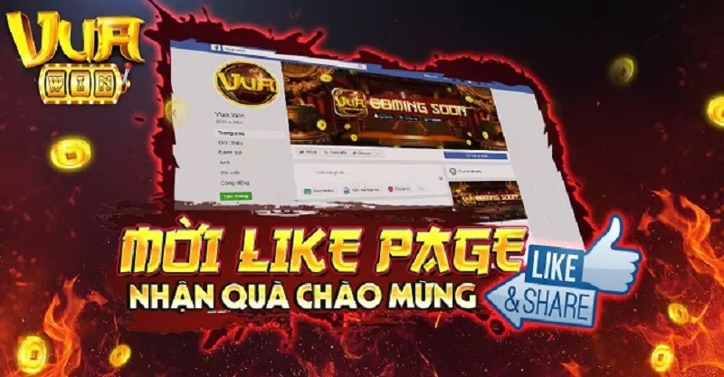 Tham gia sự kiện like page nhận Giftcode Vua win