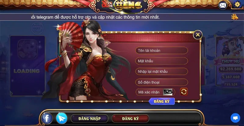 Tạo tài khoản chơi game để nhận Giftcode Vuongquocxeng