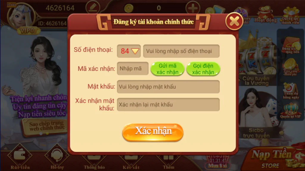 Đăng ký tài khoản tại cổng game như thế nào?