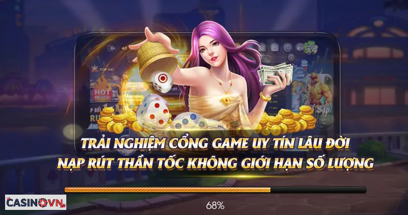 Giao diện cổng game bài được bố trí logic cho tân cược thủ