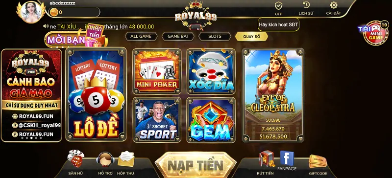 Đặt cược nhỏ ăn thưởng nhanh chóng tại sảnh game quay số