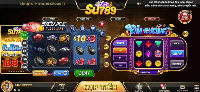 Tận hưởng cảm giác chơi nhanh thắng lớn khi hòa mình vào sảnh mini game