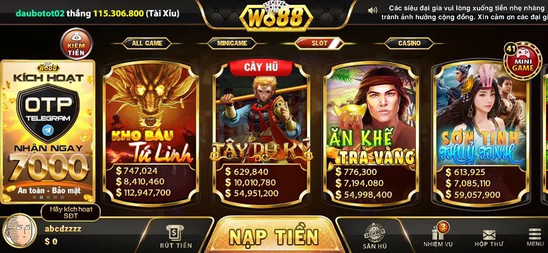 Tận hưởng cảm giác tiền về đầy túi khi chơi game slots